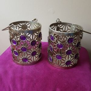 Jeweled candle holders